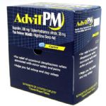Advil PM Ibuprofen Nighttime Sleep Aid 200mg Coated Caplets, 50 Packets of 2